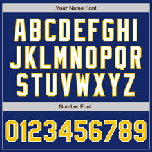 Load image into Gallery viewer, Custom Royal Yellow-White Authentic Baseball Jersey