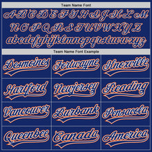 Laden Sie das Bild in den Galerie-Viewer, Custom Royal White-Orange Authentic Baseball Jersey
