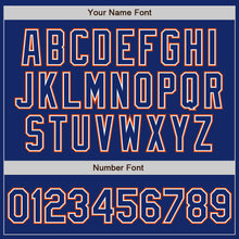 Laden Sie das Bild in den Galerie-Viewer, Custom Royal White-Orange Authentic Baseball Jersey