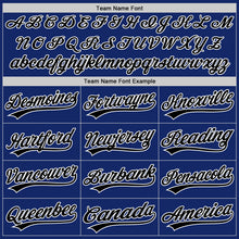 Laden Sie das Bild in den Galerie-Viewer, Custom Royal Black-White Authentic Baseball Jersey