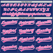 Load image into Gallery viewer, Custom Royal Pink-White Authentic Baseball Jersey