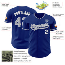 Charger l'image dans la galerie, Custom Royal Gray-White Authentic Baseball Jersey