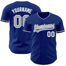 Charger l'image dans la galerie, Custom Royal Gray-White Authentic Baseball Jersey