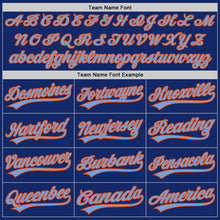 Load image into Gallery viewer, Custom Royal Powder Blue-Orange Authentic Baseball Jersey
