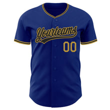 Загрузить изображение в средство просмотра галереи, Custom Royal Black-Old Gold Authentic Baseball Jersey