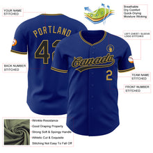 Загрузить изображение в средство просмотра галереи, Custom Royal Black-Old Gold Authentic Baseball Jersey