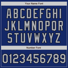 Charger l'image dans la galerie, Custom Stitched Royal Gray-Black Baseball Pullover Sweatshirt Hoodie