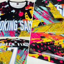 Laden Sie das Bild in den Galerie-Viewer, Custom Graffiti Pattern White-Light Blue Sublimation Soccer Uniform Jersey