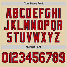 Загрузить изображение в средство просмотра галереи, Custom Sand Red-Navy Authentic Baseball Jersey