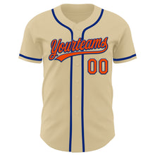 Загрузить изображение в средство просмотра галереи, Custom Sand Orange-Royal Authentic Baseball Jersey