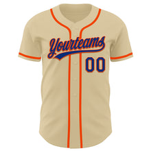 Загрузить изображение в средство просмотра галереи, Custom Sand Royal-Orange Authentic Baseball Jersey