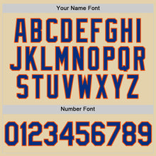 Загрузить изображение в средство просмотра галереи, Custom Sand Royal-Orange Authentic Baseball Jersey