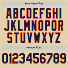 Загрузить изображение в средство просмотра галереи, Custom Sand Navy-Orange Authentic Baseball Jersey