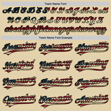 Загрузить изображение в средство просмотра галереи, Custom Sand Vintage USA Flag-Black Authentic Baseball Jersey