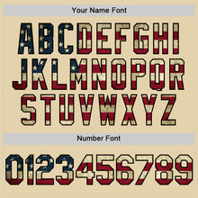 Загрузить изображение в средство просмотра галереи, Custom Sand Vintage USA Flag-Black Authentic Baseball Jersey