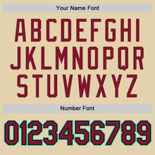 Загрузить изображение в средство просмотра галереи, Custom Sand Crimson Black-Aqua Authentic Baseball Jersey