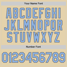 Загрузить изображение в средство просмотра галереи, Custom Sand Light Blue-Steel Gray Authentic Baseball Jersey