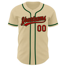 Загрузить изображение в средство просмотра галереи, Custom Sand Red-Green Authentic Baseball Jersey