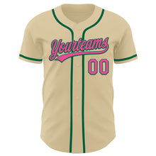 Загрузить изображение в средство просмотра галереи, Custom Sand Pink-Kelly Green Authentic Baseball Jersey