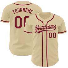 Загрузить изображение в средство просмотра галереи, Custom Sand Crimson Authentic Baseball Jersey
