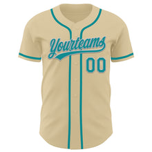 Загрузить изображение в средство просмотра галереи, Custom Sand Teal-Gray Authentic Baseball Jersey