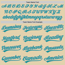 Загрузить изображение в средство просмотра галереи, Custom Sand Teal-Gray Authentic Baseball Jersey