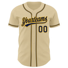 Загрузить изображение в средство просмотра галереи, Custom Sand Navy-Gold Authentic Baseball Jersey