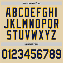 Загрузить изображение в средство просмотра галереи, Custom Sand Navy-Gold Authentic Baseball Jersey