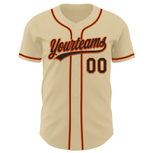 Загрузить изображение в средство просмотра галереи, Custom Sand Black-Orange Authentic Baseball Jersey
