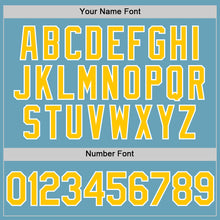 Load image into Gallery viewer, Custom Shadow Blue Yellow-White Authentic Baseball Jersey