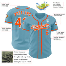 Load image into Gallery viewer, Custom Shadow Blue Orange-White Authentic Baseball Jersey