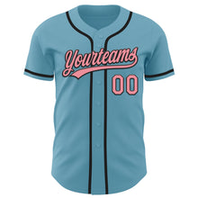 Загрузить изображение в средство просмотра галереи, Custom Shadow Blue Medium Pink-Black Authentic Baseball Jersey