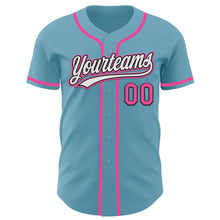 Загрузить изображение в средство просмотра галереи, Custom Shadow Blue Pink-Black Authentic Baseball Jersey