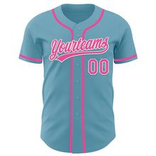 Загрузить изображение в средство просмотра галереи, Custom Shadow Blue Pink-White Authentic Baseball Jersey