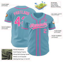 Загрузить изображение в средство просмотра галереи, Custom Shadow Blue Pink-White Authentic Baseball Jersey