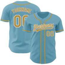 Загрузить изображение в средство просмотра галереи, Custom Shadow Blue Old Gold-White Authentic Baseball Jersey