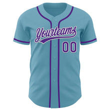 Загрузить изображение в средство просмотра галереи, Custom Shadow Blue Purple-White Authentic Baseball Jersey
