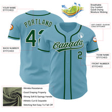 Load image into Gallery viewer, Custom Shadow Blue Green-White Authentic Baseball Jersey