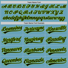 Загрузить изображение в средство просмотра галереи, Custom Shadow Blue Black-Neon Green Authentic Baseball Jersey