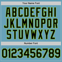 Загрузить изображение в средство просмотра галереи, Custom Shadow Blue Black-Neon Green Authentic Baseball Jersey