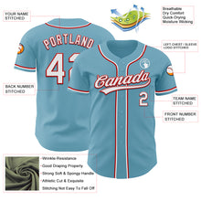 Laden Sie das Bild in den Galerie-Viewer, Custom Shadow Blue White-Red Authentic Baseball Jersey