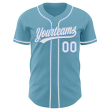 Загрузить изображение в средство просмотра галереи, Custom Shadow Blue White-Light Blue Authentic Baseball Jersey