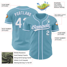 Загрузить изображение в средство просмотра галереи, Custom Shadow Blue White-Light Blue Authentic Baseball Jersey