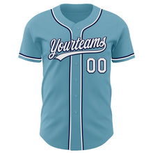 Загрузить изображение в средство просмотра галереи, Custom Shadow Blue White-Navy Authentic Baseball Jersey