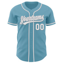 Загрузить изображение в средство просмотра галереи, Custom Shadow Blue White-Gray Authentic Baseball Jersey