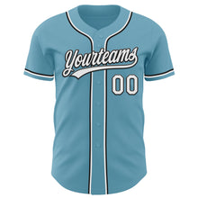 Загрузить изображение в средство просмотра галереи, Custom Shadow Blue White-Black Authentic Baseball Jersey