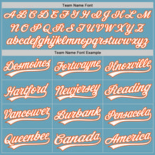 Load image into Gallery viewer, Custom Shadow Blue White-Orange Authentic Baseball Jersey