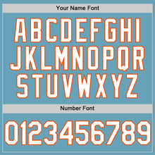 Load image into Gallery viewer, Custom Shadow Blue White-Orange Authentic Baseball Jersey