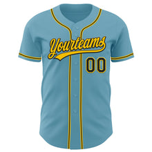 Загрузить изображение в средство просмотра галереи, Custom Shadow Blue Black-Yellow Authentic Baseball Jersey