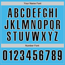 Laden Sie das Bild in den Galerie-Viewer, Custom Sky Blue Black-White Authentic Baseball Jersey